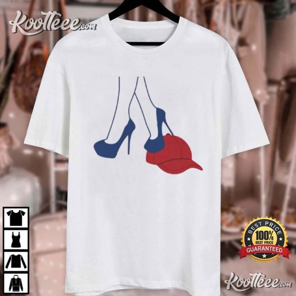 Kamala Harris Heels Stepping On Red MAGA Hat T-Shirt