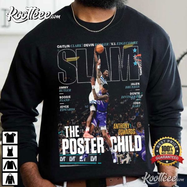 Anthony Edwards Timberwolves Slam Cover T-Shirt