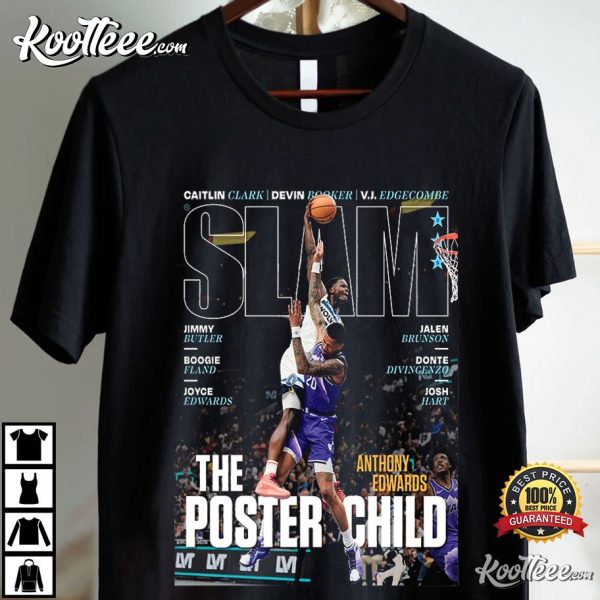 Anthony Edwards Timberwolves Slam Cover T-Shirt