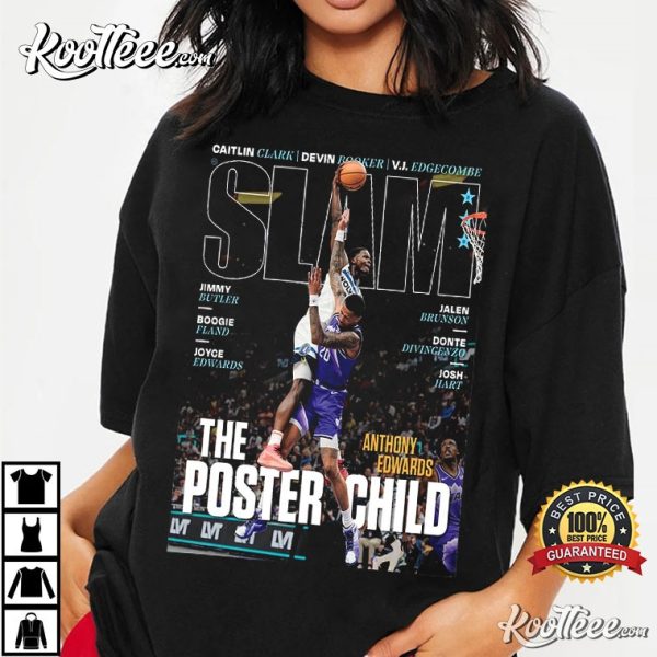 Anthony Edwards Timberwolves Slam Cover T-Shirt