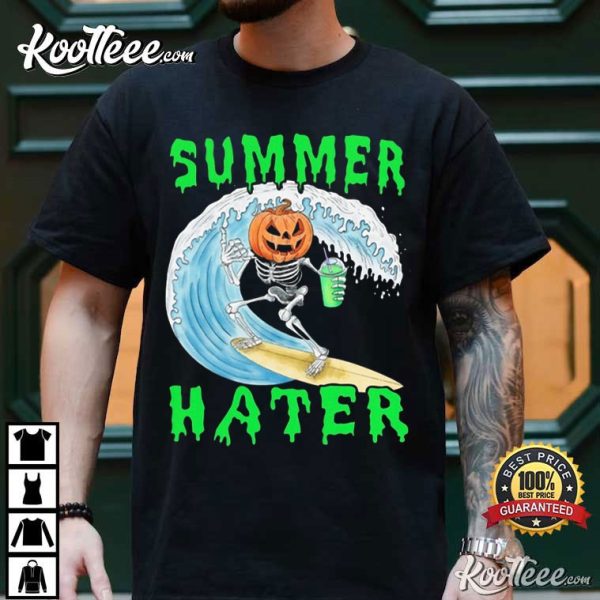 Summer Hater Surfing Pumpkin T-Shirt