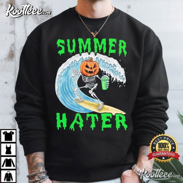 Summer Hater Surfing Pumpkin T-Shirt