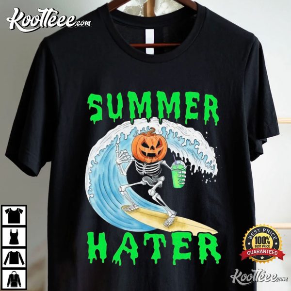 Summer Hater Surfing Pumpkin T-Shirt