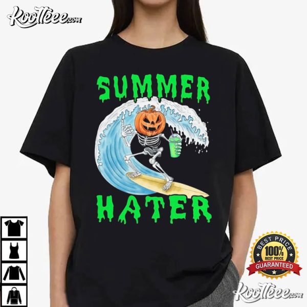 Summer Hater Surfing Pumpkin T-Shirt