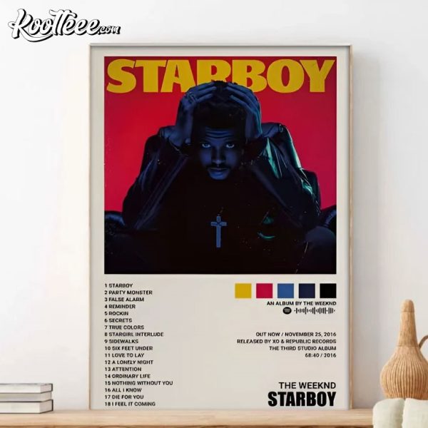 Starboy The Weeknd Album Cover Poster