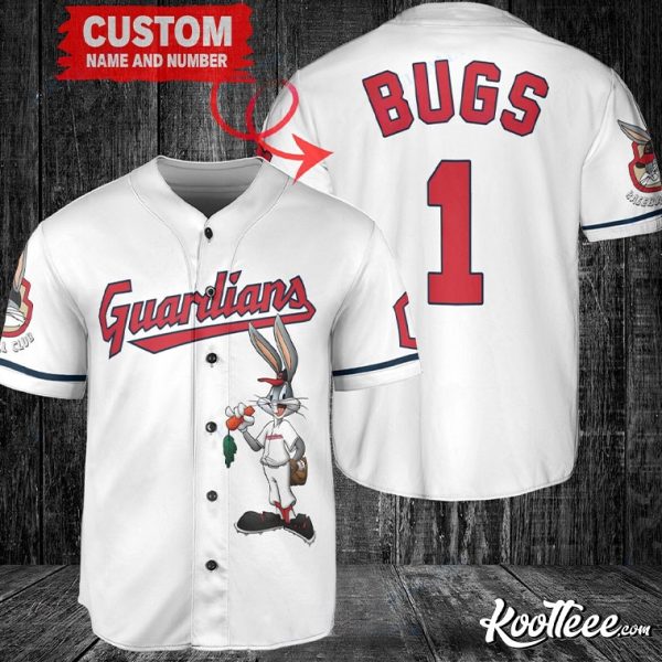 Cleveland Guardians Bugs Bunny Custom Baseball Jersey