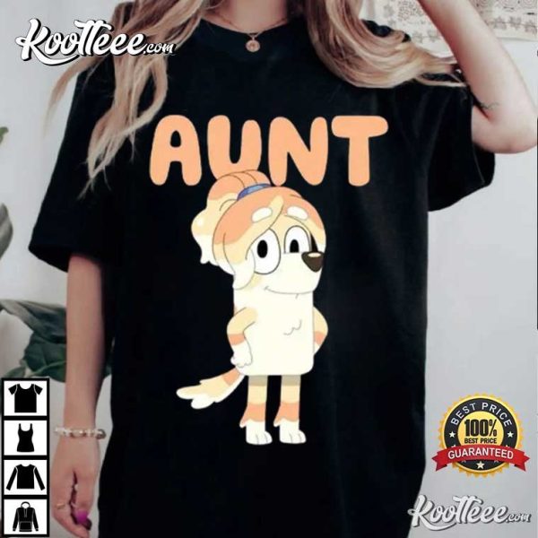 Aunt Frisky Bluey Cool Aunt Custom T-Shirt