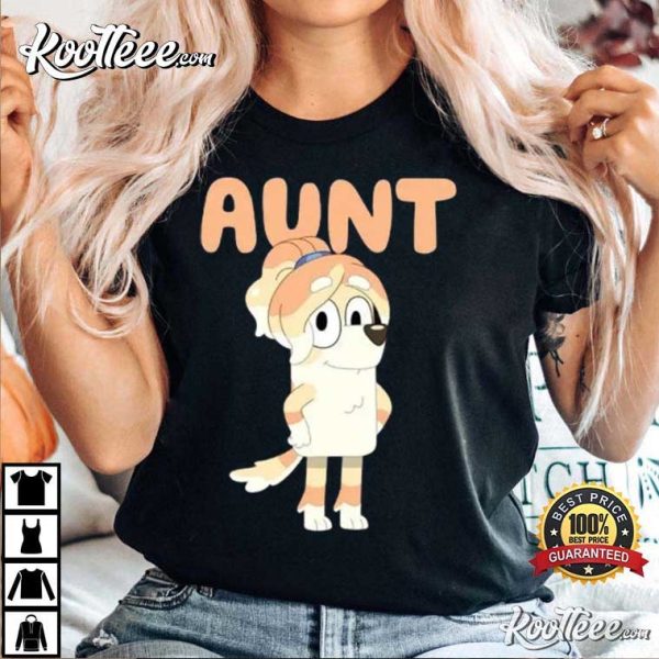 Aunt Frisky Bluey Cool Aunt Custom T-Shirt