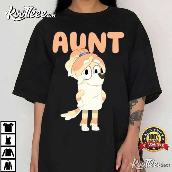 Aunt Frisky Bluey Cool Aunt Custom T-Shirt