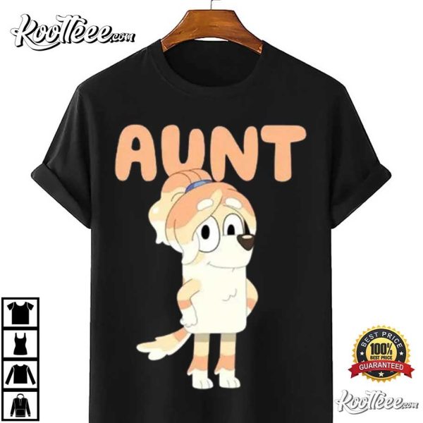 Aunt Frisky Bluey Cool Aunt Custom T-Shirt