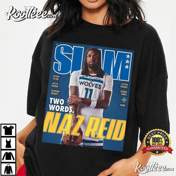 Naz Reid Minnesota Timberwolves NBA Slam Cover T-Shirt