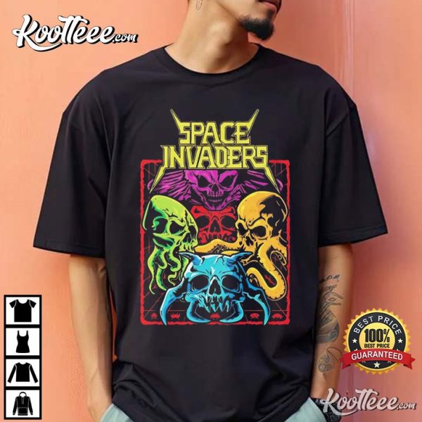 Skull Cthulhu Space Invaders T-Shirt