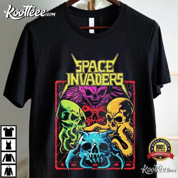 Skull Cthulhu Space Invaders T-Shirt