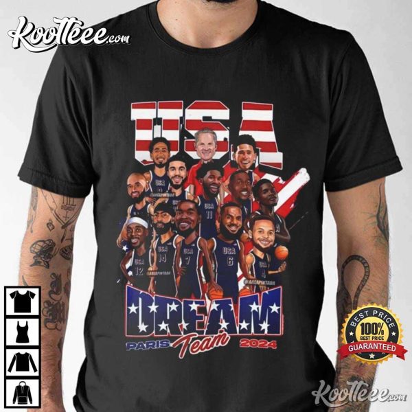 USA Olympic Basketball Dream Team 2024 Championship T-Shirt