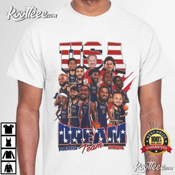 USA Olympic Basketball Dream Team 2024 Championship T-Shirt