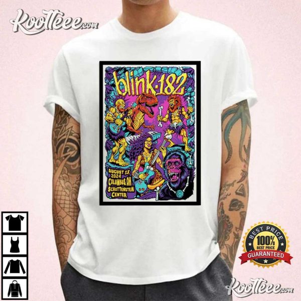 Blink 182 In Columbus OH On August 13 2024 Tour T-Shirt