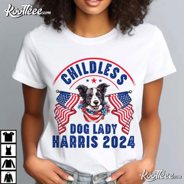 Kamala Harris Childless Dog Lady Election 2024 T-Shirt