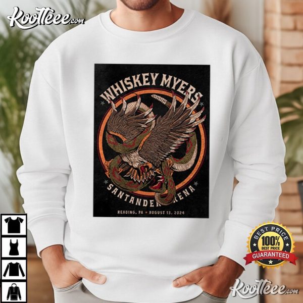 Whiskey Myers Reading Aug 13 2024 PA Santander Arena T-Shirt