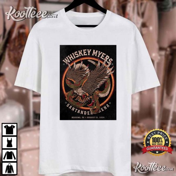 Whiskey Myers Reading Aug 13 2024 PA Santander Arena T-Shirt