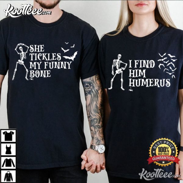 Couples Halloween Funny Bone Humerus Matching Shirts