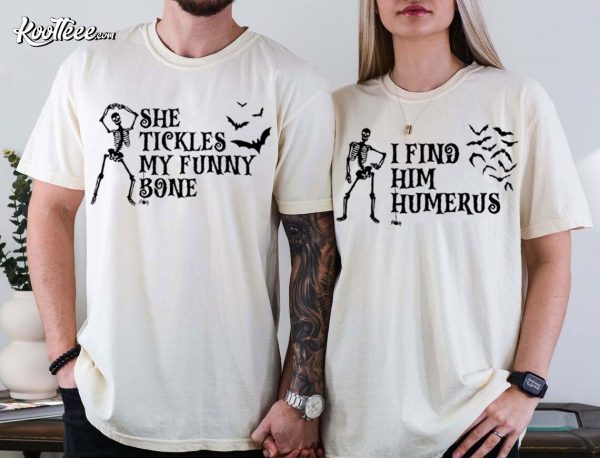 Couples Halloween Funny Bone Humerus Matching Shirts