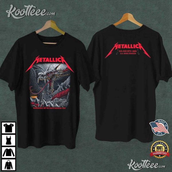 Metallica M72 Minneapolis Mn Night 2 Bank Stadium T-Shirt