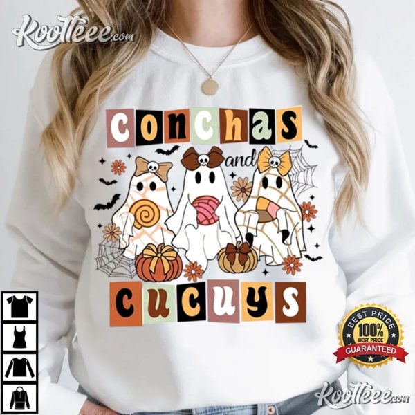 Conchas And Cucuys Pantasmas Ghost Spanish Halloween T-Shirt