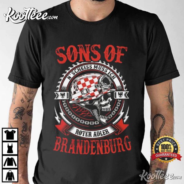 Sons Of Brandenburg N’scheiss Muss Ich Roter Adler Biker T-Shirt