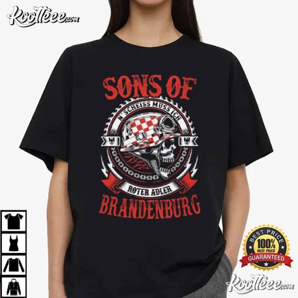 Sons Of Brandenburg N’scheiss Muss Ich Roter Adler Biker T-Shirt