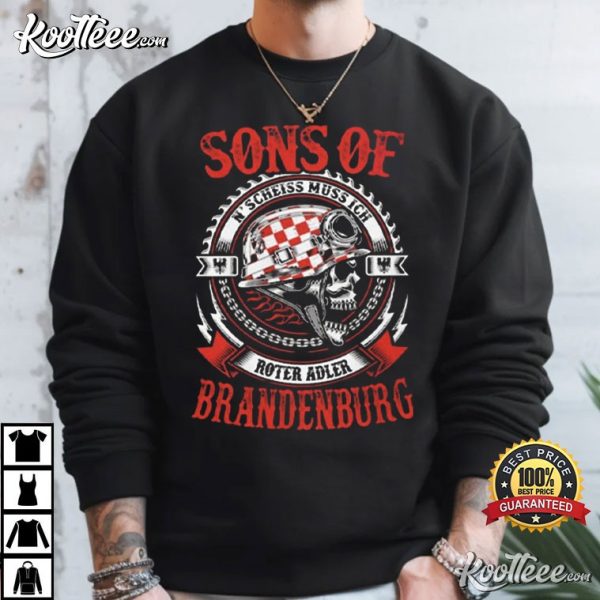 Sons Of Brandenburg N’scheiss Muss Ich Roter Adler Biker T-Shirt