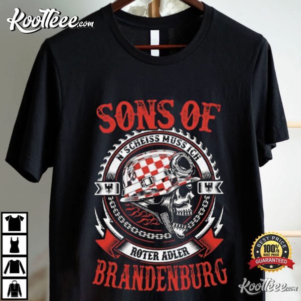 Sons Of Brandenburg N’scheiss Muss Ich Roter Adler Biker T-Shirt