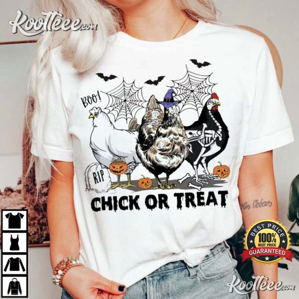 Halloween Spooky Chicken Chick Or Treat T-Shirt