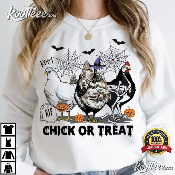 Halloween Spooky Chicken Chick Or Treat T-Shirt