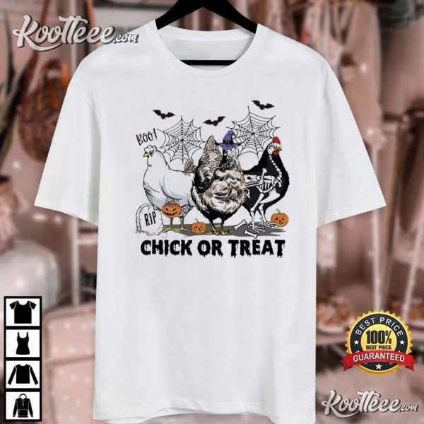 Halloween Spooky Chicken Chick Or Treat T-Shirt