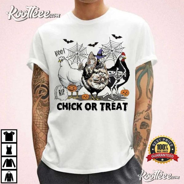 Halloween Spooky Chicken Chick Or Treat T-Shirt