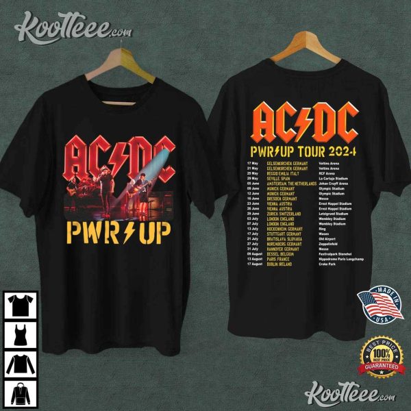 ACDC Band Pwer Up Tour 2024 T-Shirt