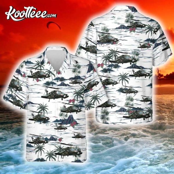 US Army UH60 Blackhawk MEDEVAC Helicopter Hawaiian Shirt