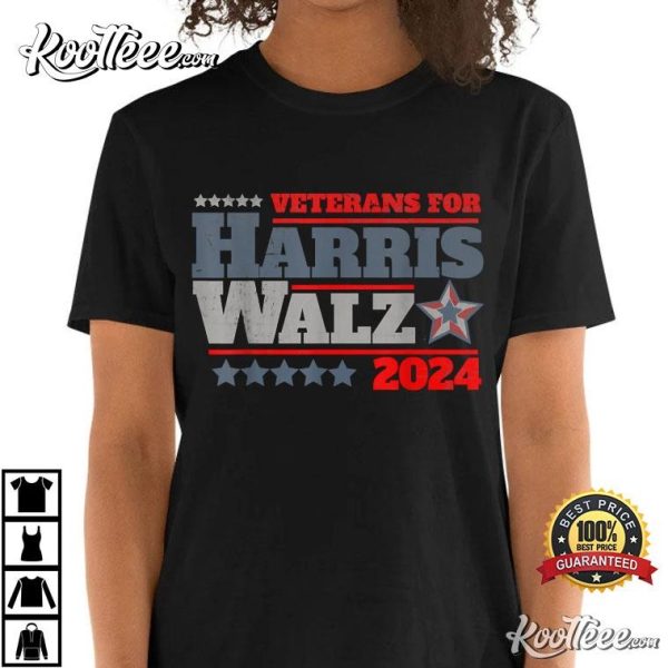 Veterans For Kamala Harris Tim Walz Harris Waltz 2024 T-Shirt