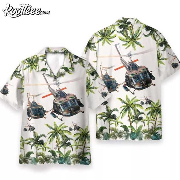 US Army Huey Helicopter Hawaiian Shirt