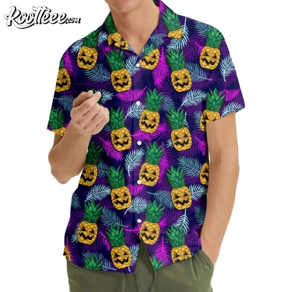 Halloween Pineapple Tropical Hawaiian Shirt