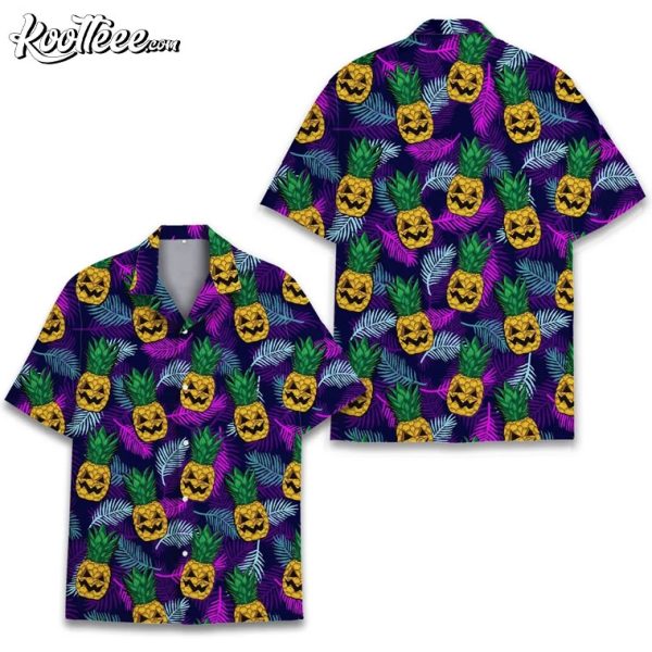 Halloween Pineapple Tropical Hawaiian Shirt