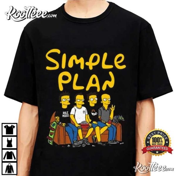 Simple Plan The Simpsons North American Tour Gift T-Shirt