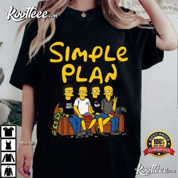 Simple Plan The Simpsons North American Tour Gift T-Shirt