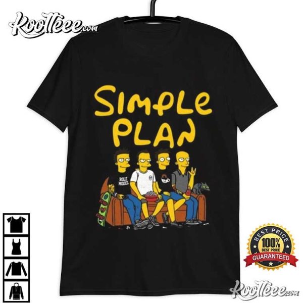 Simple Plan The Simpsons North American Tour Gift T-Shirt