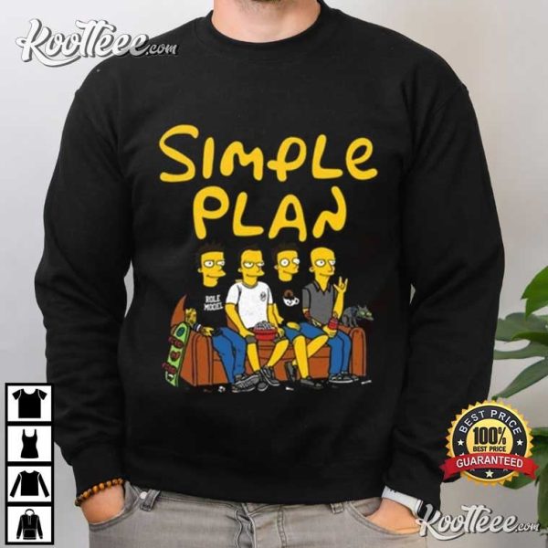 Simple Plan The Simpsons North American Tour Gift T-Shirt