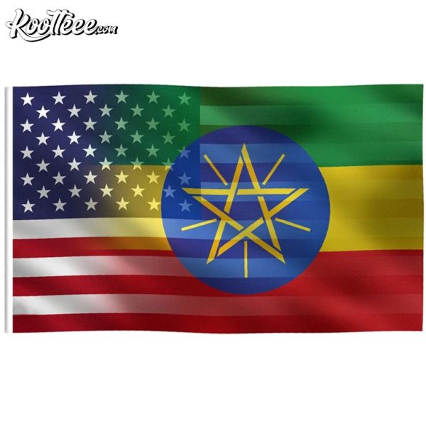 Ethiopian American Hybrid Flag