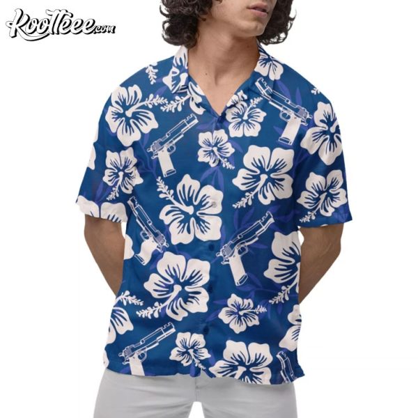 Pistol Gun Hibiscus Hawaiian Shirt