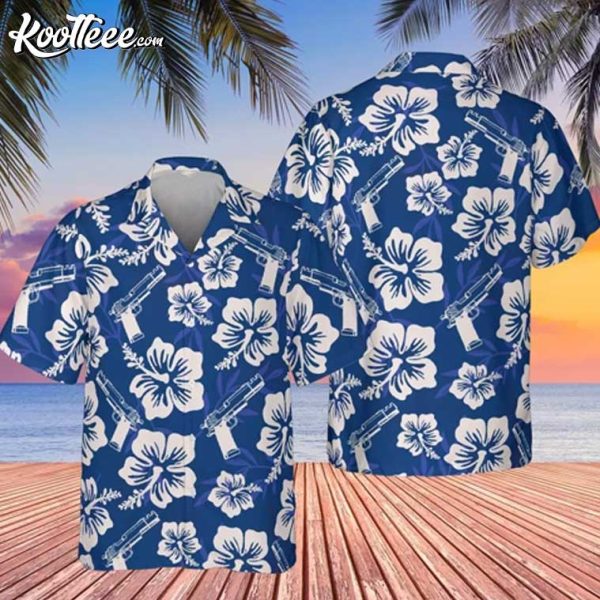 Pistol Gun Hibiscus Hawaiian Shirt