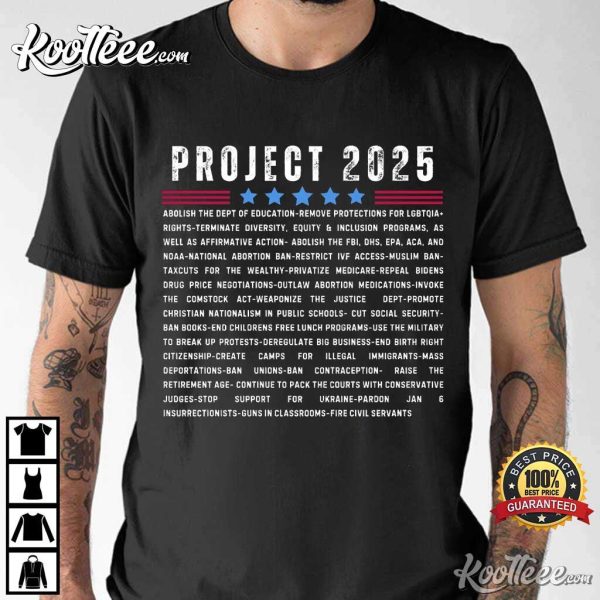 Project 2025 Pro Democracy T-Shirt