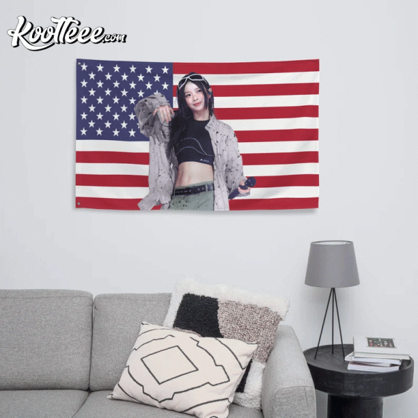 Hanni NewJeans Kpop American Flag